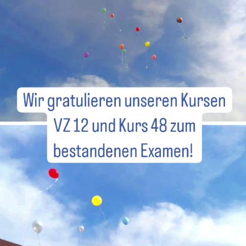 Wir gratulieren zum bestandenen Examen !